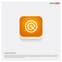 Target icon orange abstract web button vector