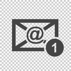 Email envelope message in flat style on isolated vector