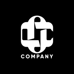 Sc logo monogram with shield around crown shape Vector Image
