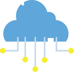 colorful data cloud network connection server vector