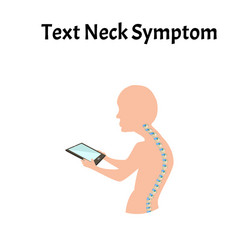 improper posture symptoms text neck syndrome vector