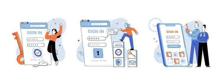 login password the check username feature helps vector image