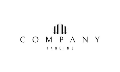 logo with an abstract image of a column vector image