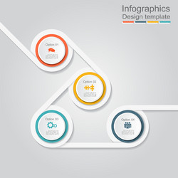 Report Layout with Circular Elements vector image