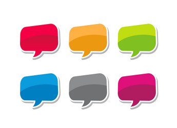 Colorful set different speech bubbles Royalty Free Vector