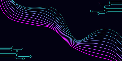 Tech template in cyberpunk style geometric shape vector