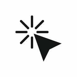 click icon simple style vector image