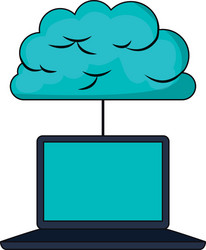 cloud computing connection isolated icon design vector image