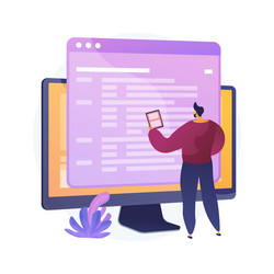 coding and website development concept vector image