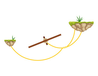 floating island design element for a fantasy vector image