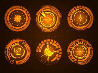 graphic touch user interface hud vector image