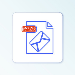 line msg file document download button icon vector image