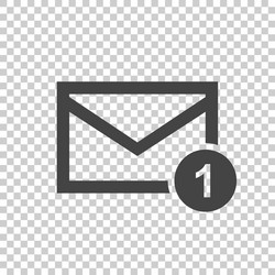 mail envelope message in flat style on isolated vector image