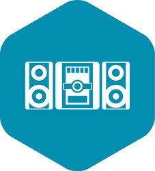 Music center icon simple style vector