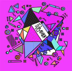 triangle geometric forms for summer design event vector image