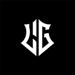 Lg monogram logo with sharped shape design Vector Image