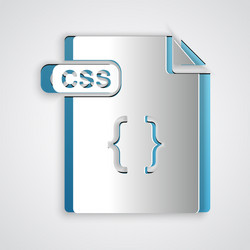 Paper cut css file document download button vector