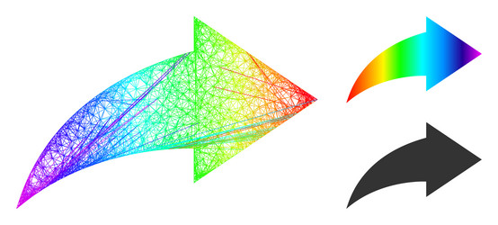 Rainbow net mesh gradient redo icon vector