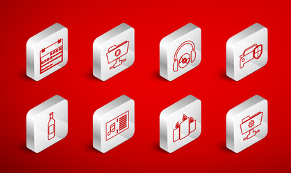 set line ftp settings folder sync refresh vector image