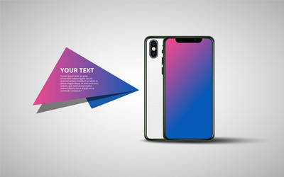 smartphone banner mockup generic vector