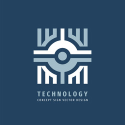 technology business concept logo design marketing vector