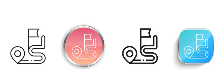 location icon thin linear regular and button vector image