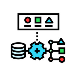 supervised learning machine color icon vector image