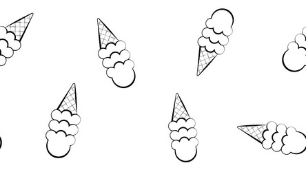 ice cream with several creamy balls on a blue vector image