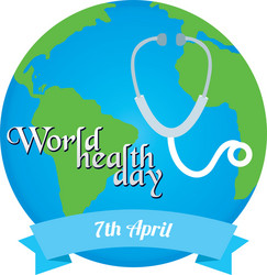 isolated label with text and elements for world vector image