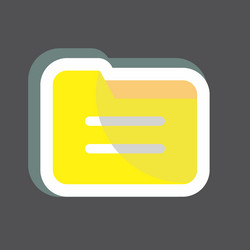 sticker folder suitable for web interface symbol vector