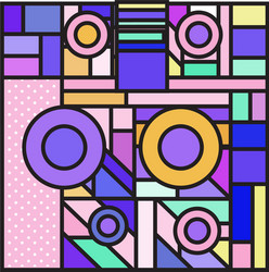 Abstract geometric colorful background memphis vector