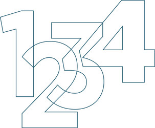 mathematics and calculation linear icon with 1 2 vector image