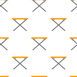 seamless pattern with folding table vector image