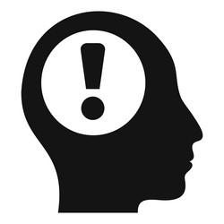 New brain idea icon simple problem data vector