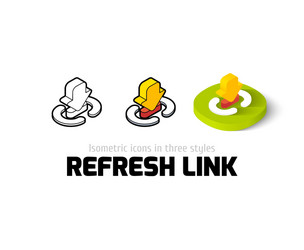 Refresh link icon in different style vector