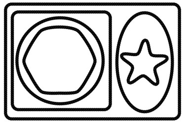 set various shape frame from black rope for your vector image