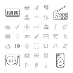 37 music icons vector