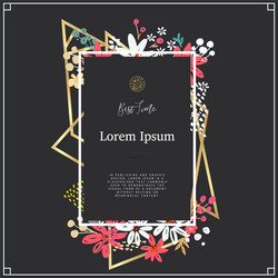 Floral Geometric Banner Vector Image