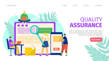 quality assurance and programming development vector image