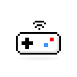 Wireless joystick pixel image for game assets vector
