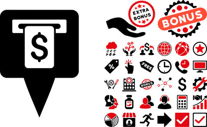 Cash terminal pointer flat rounded icon Royalty Free Vector