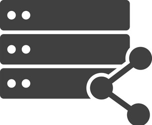 database server share icon element vector image