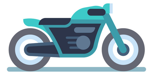 motorbike icon side view motorcycle cartoon bike vector