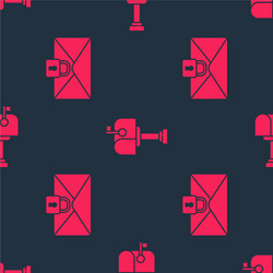 set mail message lock password and box vector image