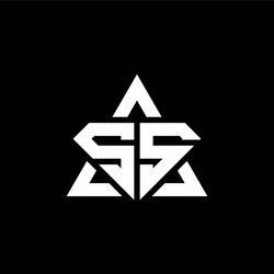 Ss logo monogram shield shape with crown design Vector Image