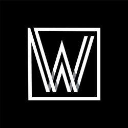 Capital letter w logo monogram emblem Royalty Free Vector