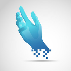 Hand with pen ink write icon Royalty Free Vector Image