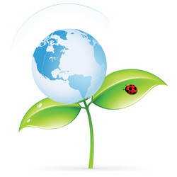 Eco planet icon cartoon style Royalty Free Vector Image