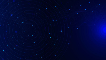 Abstract circle lines with polygon and wave flow vector