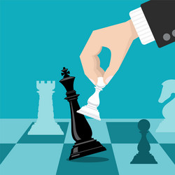 Business checkmate strategy concept vector